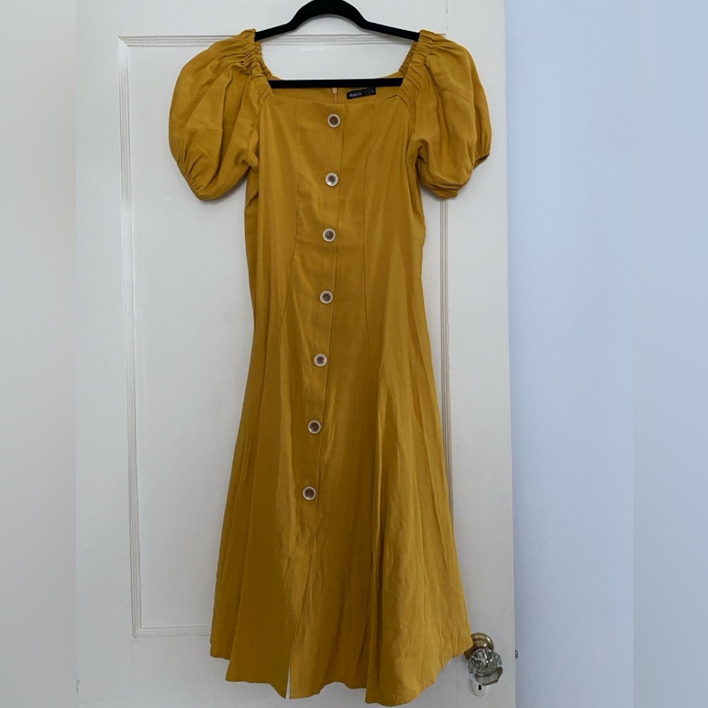 Mustard Yellow Midi Dress